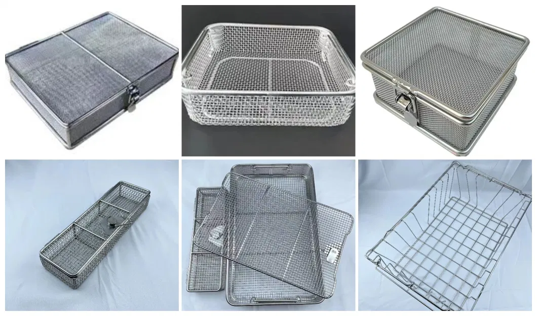 Galvanized Perforated Cable Tray Type Customized Stainless Steel Wire Mesh Basket Stainless Steel Kitchen Vegetable Storage Baskets
