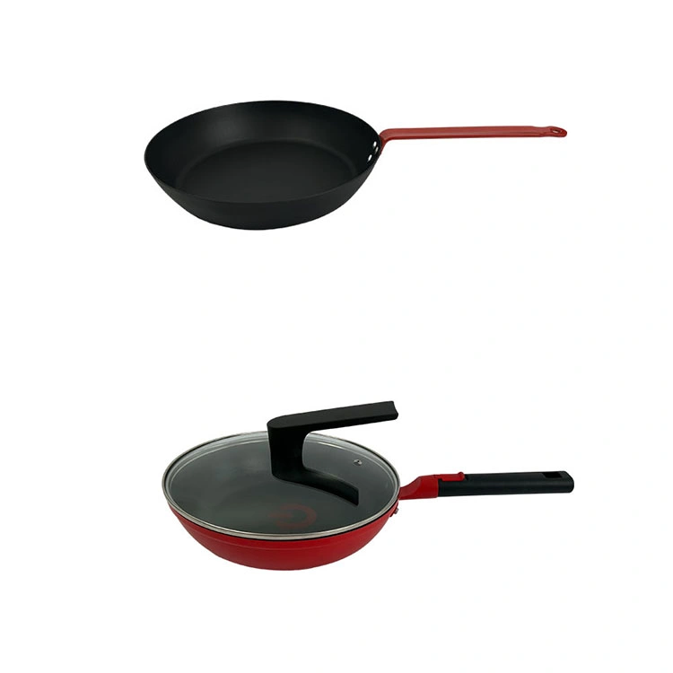 Customized Kitchen Granite Nonstick Cookware Set Soup Pot Pan and Frying Pan with Handle