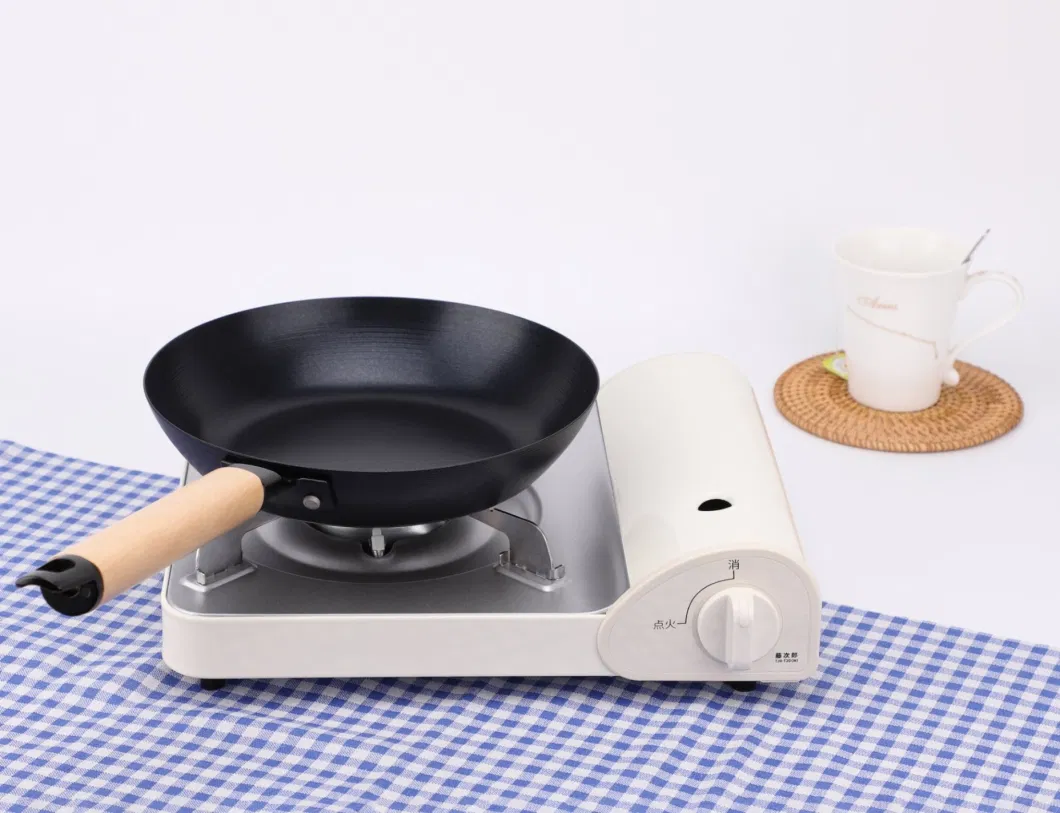 New Type Carton Steel Wok Set Black Nonstick Frying Pan for All Stovetop
