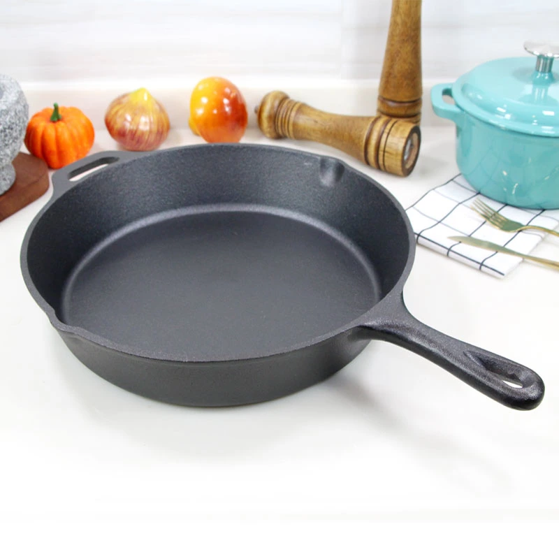 10&quot; 12&quot; 10 Inch 12 Inch Wholesale Classic Kitchen Cookware Tools Cast Iron Frypan Fry Pan Skillet Frying Pan OEM Logo