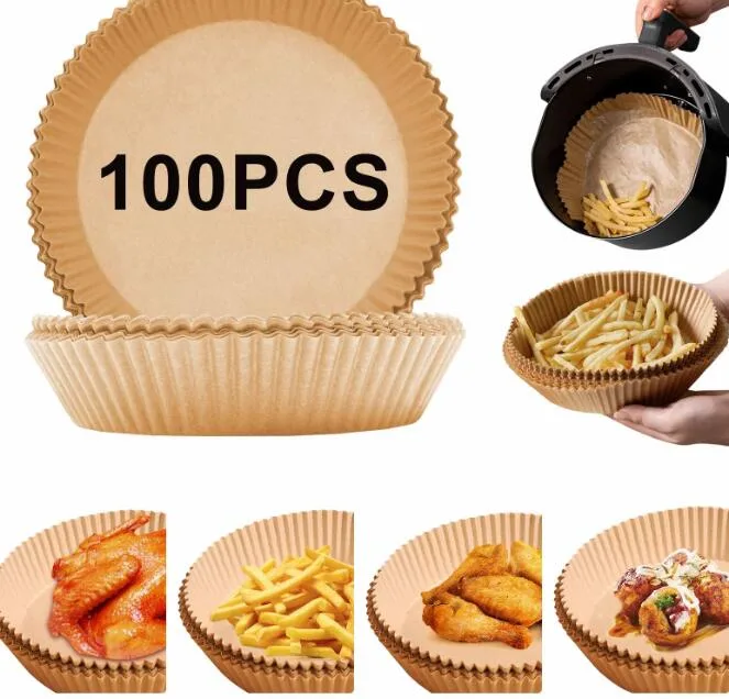 Air Fryer Parchment Paper Liners Customize Non-Stick Basket Mat for Frying Pan Dutch Oven Greaseproof Disposable Air Fryer Paper