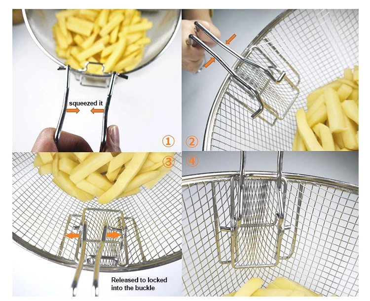 Wholesale Deep Fryer Washsafe Basket Stainless Steel Frying French Food Fries Wire Mesh Fry Baskets