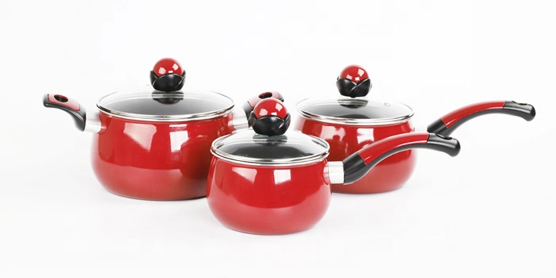 Wholesale Ceramic Nonstick Pots and Sauce Pan with Glass Lid