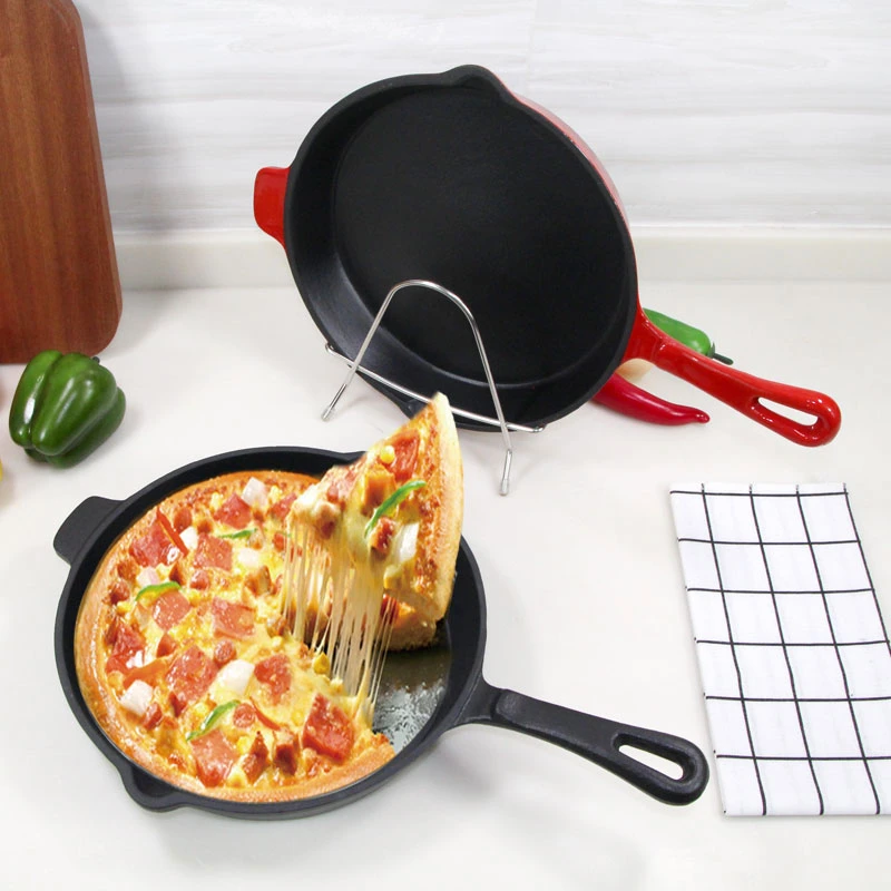 BSCI Approved Cast Factory Enameled 10&quot; 10 Inch Chef Cast Iron Skillet Frypan Fry Pan Egg Pan