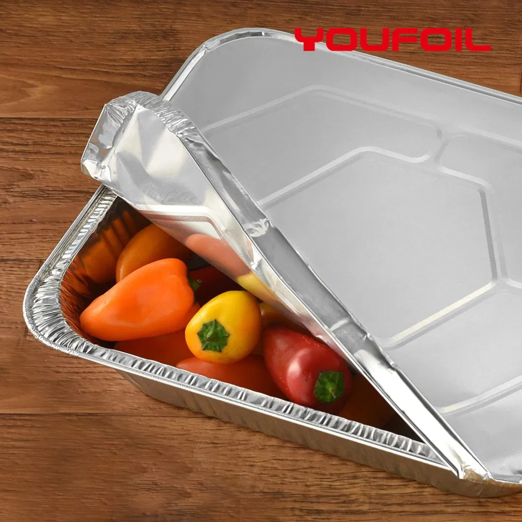 Food Grade Recyclable Non Deformable Disposable Aluminum Tray Half Size Baking Pan