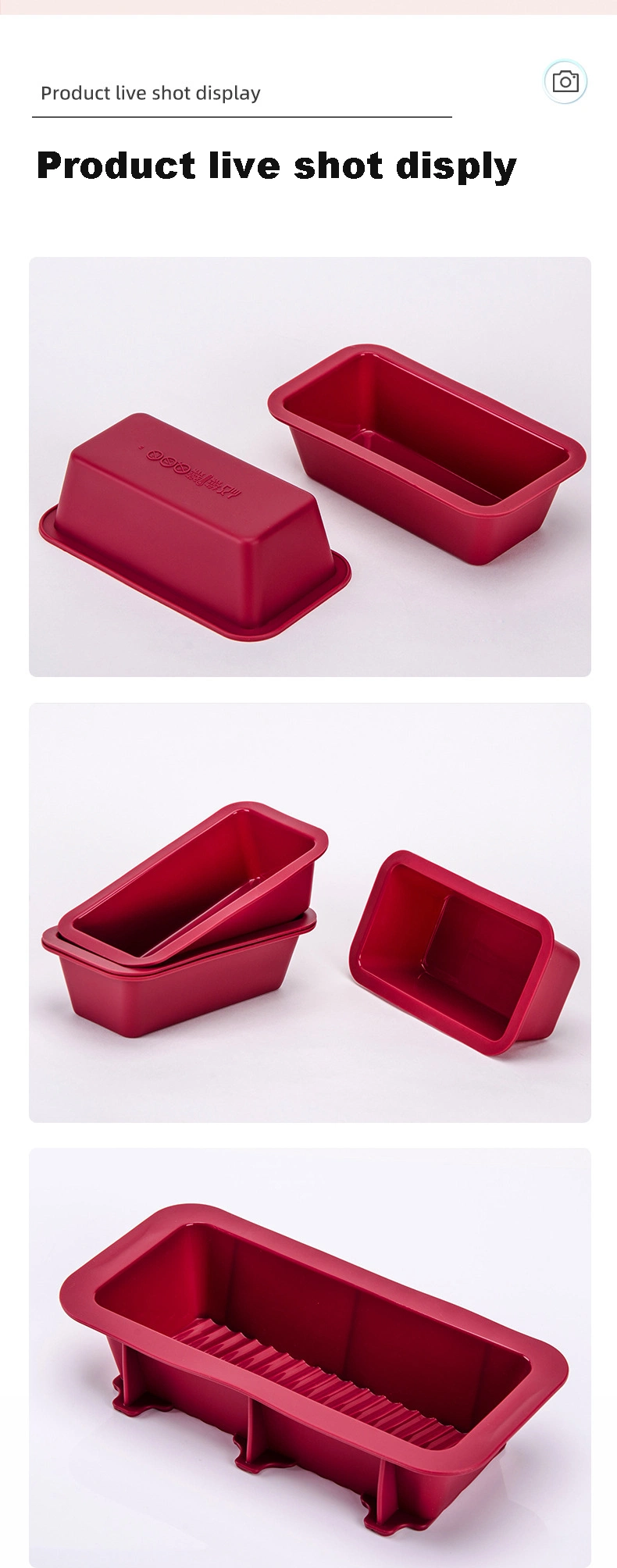 Silicone Loaf Pan Bread Mold Nonstick Silicon Pans Baking Toast Cake Bread