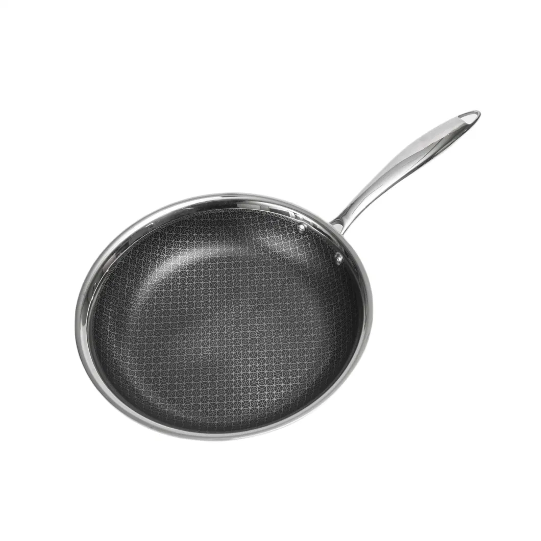 Hot Sales Stainless Steel Cookware Nonstick Star Shape Coating 24cm Frying Pan