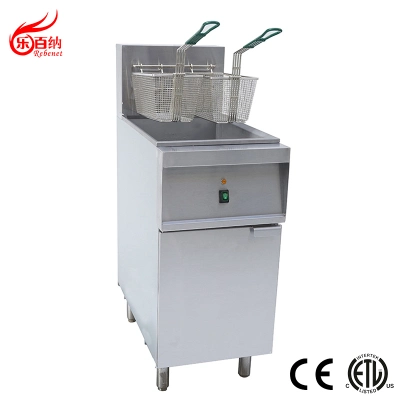 China Manufacturer Commercial Gas Turkey Deep Fat French Fries Chicken Fish Chips Fryer ETL Listed (GF90)