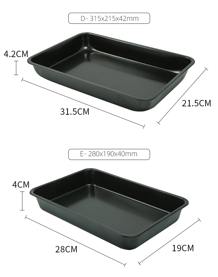 Home Kitchen Use Carbon Steel Non Stick Baking Tray Bread Cake Cookie Biscuit Food Baking Tray