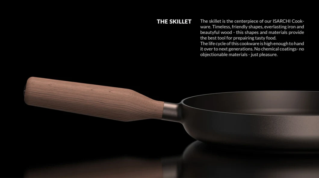 2023 New Design Machining Skillet Pan Nonstick Cookware Cast Iron Frying Pans