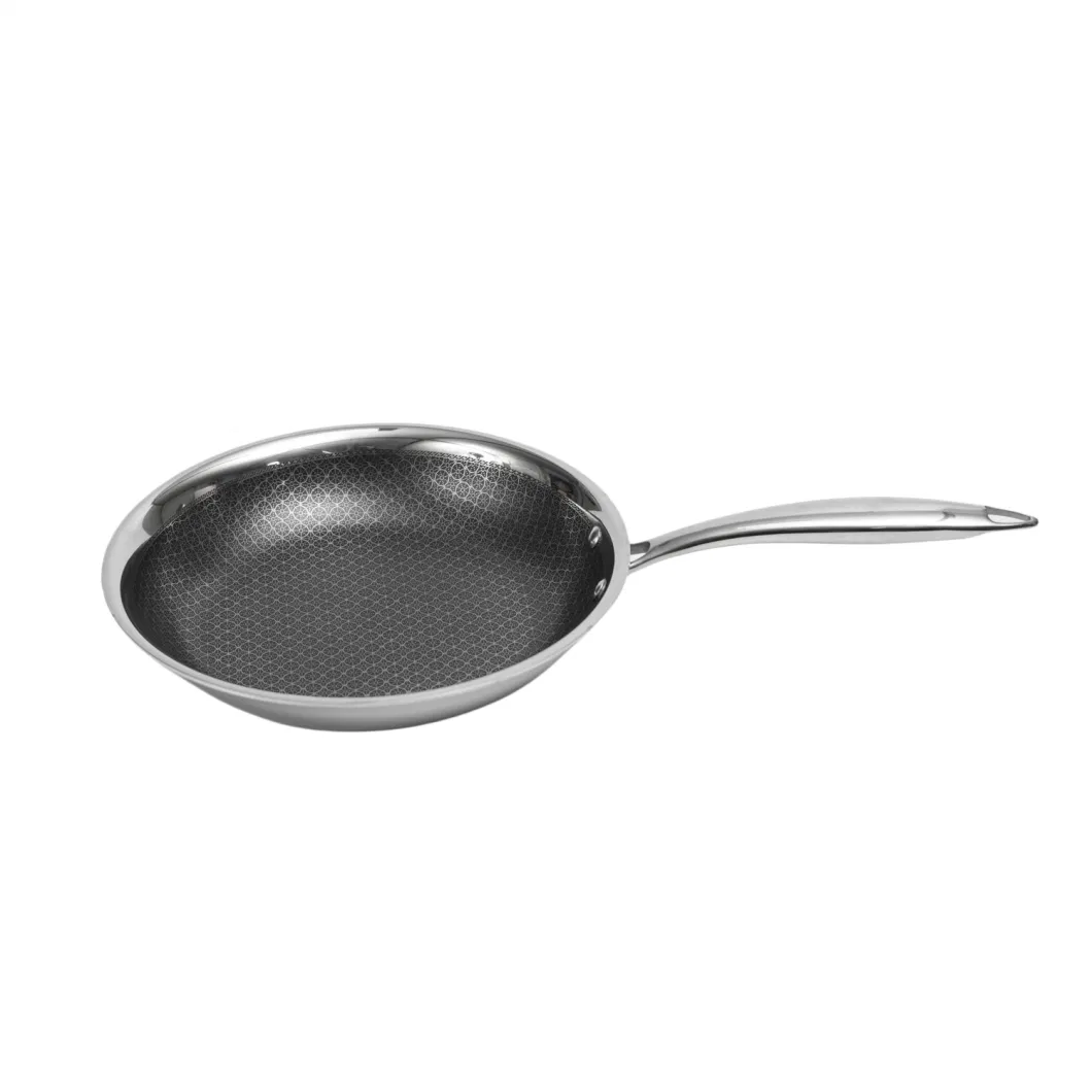 Hot Sales Stainless Steel Cookware Nonstick Star Shape Coating 24cm Frying Pan