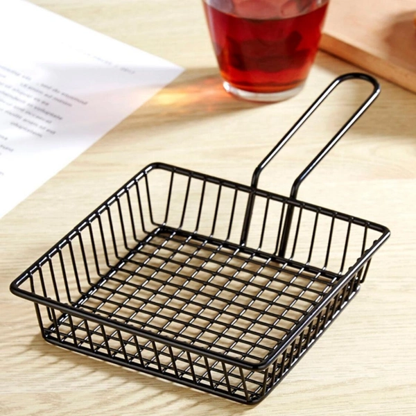 French Fries Serving Basket with Handle Food Display Holder Cooking Tool