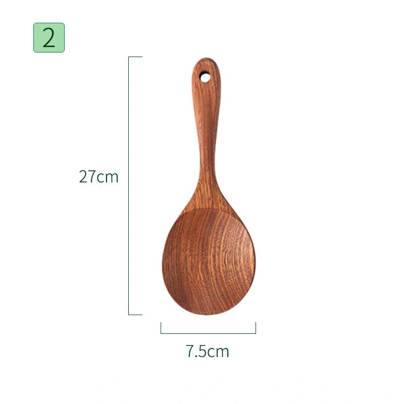 Ebony Wood Pot Spatula Non Stick Pan Long Handle Frying Shovel Wooden Kitchen Home Stir-Fry Shovel Wooden Shovel Wooden Spoon Set