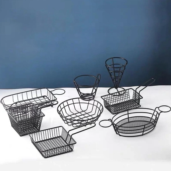 French Fries Serving Basket with Handle Food Display Holder Cooking Tool