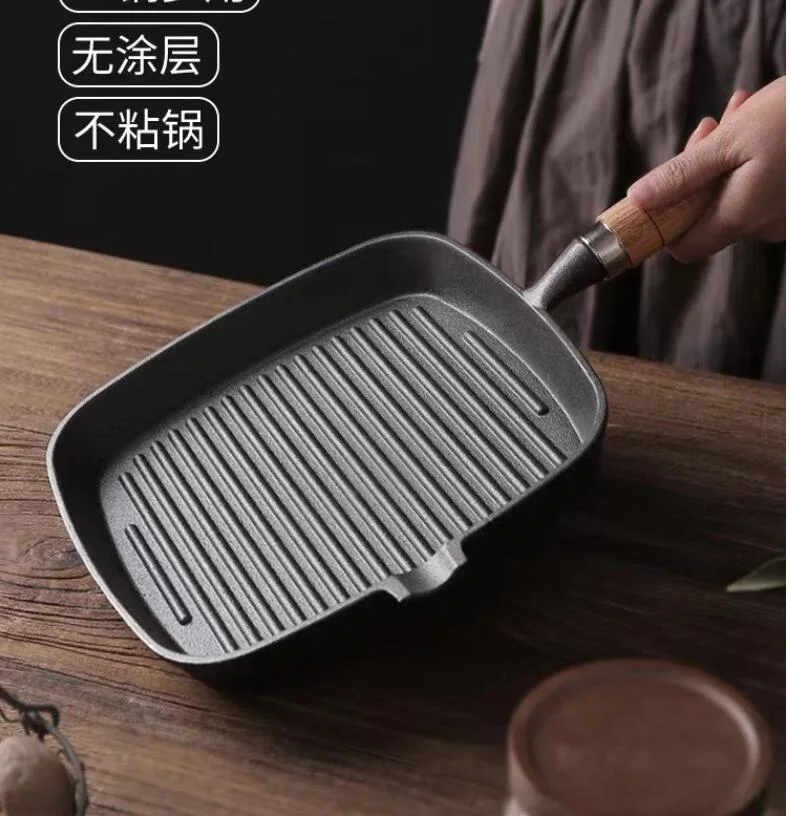 Nonstick Grill Pan for Stove Tops Versatile Griddle Pan with Pour Spouts Square Grill Pan for Big Cooking Surface Durable Grill Skillet