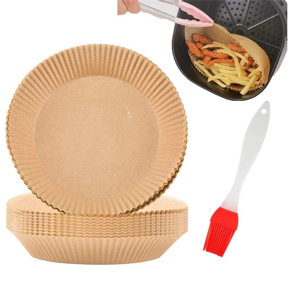 Air Fryer Parchment Paper Liners Customize Non-Stick Basket Mat for Frying Pan Dutch Oven Greaseproof Disposable Air Fryer Paper