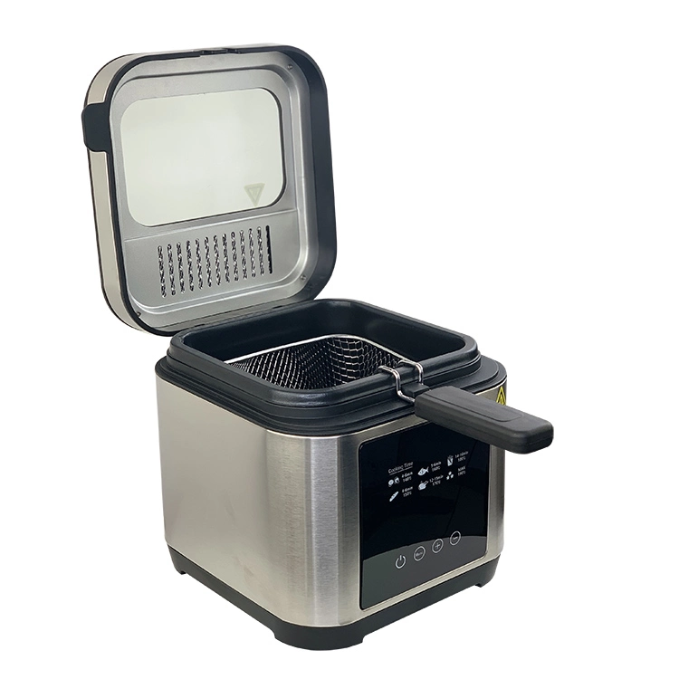 Household Digital Hot Deep Fryer with Brush Stainless Steel Housing