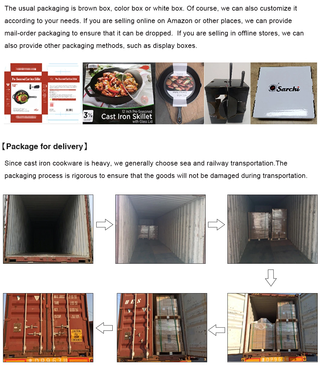Kitchen Utensils Cast Iron Serving Pot Pan Manufacturer Customized Baking Pan Cast Iron Bakeware