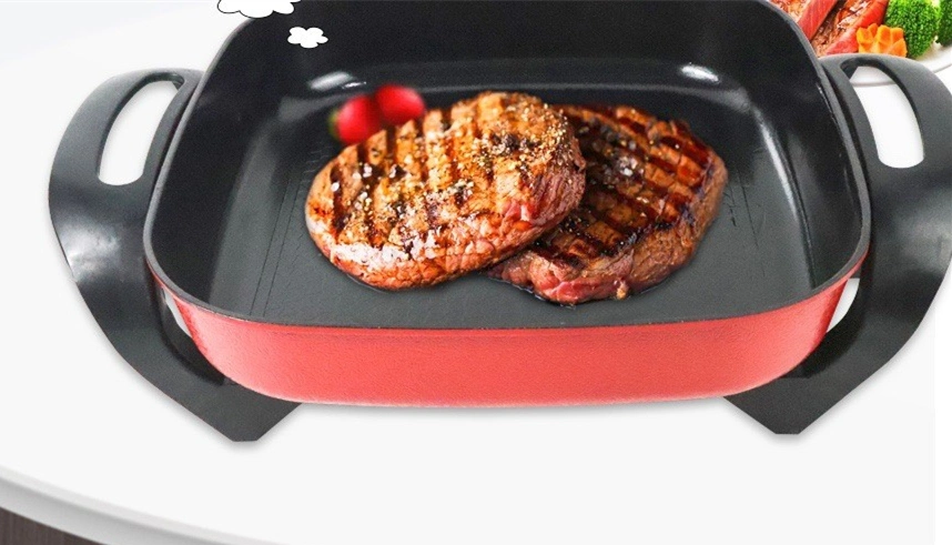 Multifunction Fry Pan Electric Frying Pan Non Stick Fry Pan Aluminum Fry Pan Non-Stick Frying Pan Nonstick Frying Pan Square Korean Multi Function Frying Pan