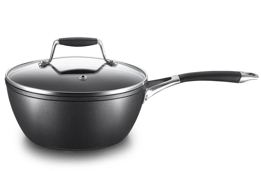 2 Layers Non-Stick Coating Forged Alu Saucepan with Lid 10% off