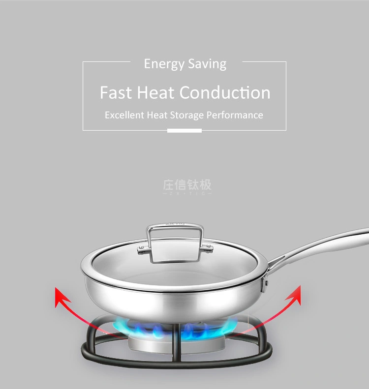 High End Titanium Aluminium Stainless Steel Frying Pan Non-Stick Frying Pan