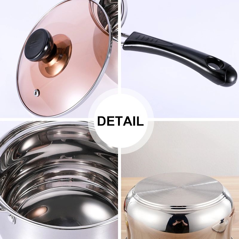 Stainless Steel Cookware Set Cooking Milk Pot Casserole Frying Pan