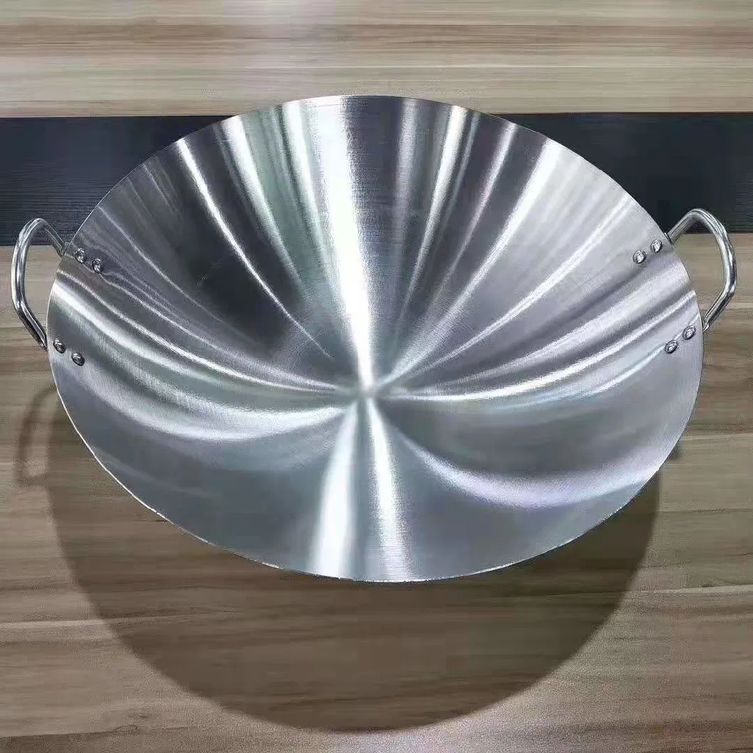 Stainless Steel Wok Pan 26cm~80cm Multi-Size Optional for Commercial Use Homeuse Durable Wok Price