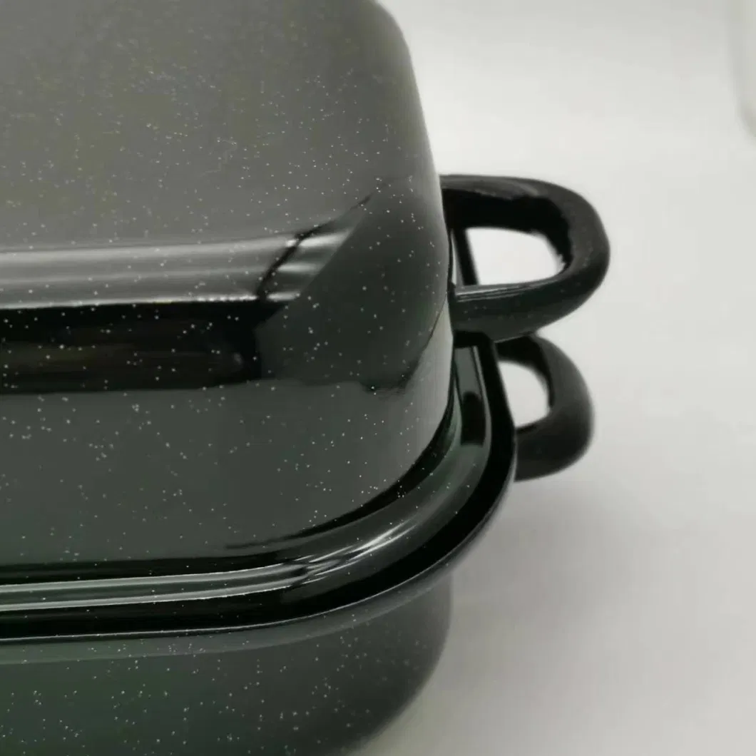 Hot Sale Rectangle Black Carbon Kitchen Bakeware Enamel Steel Baking Tray