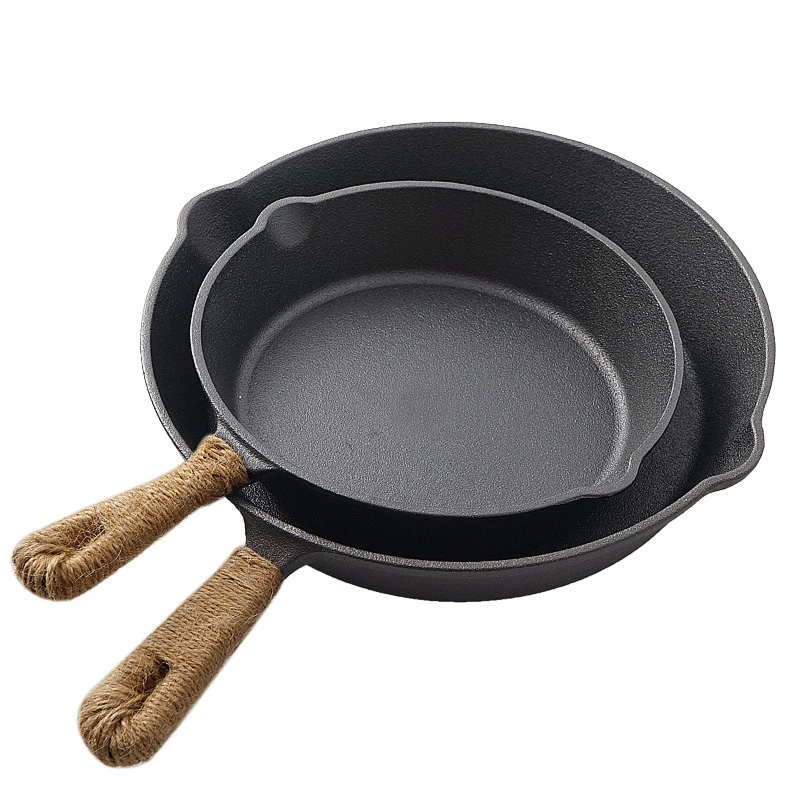 Thick Cast Iron Frying Pan No-Coating Kitchen Saucepan Stove Top Skillet Esg16055