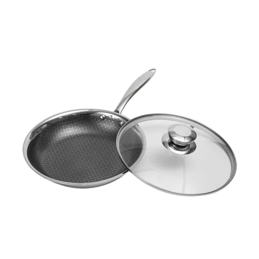 Hot Sales Stainless Steel Cookware Nonstick Star Shape Coating 24cm Frying Pan