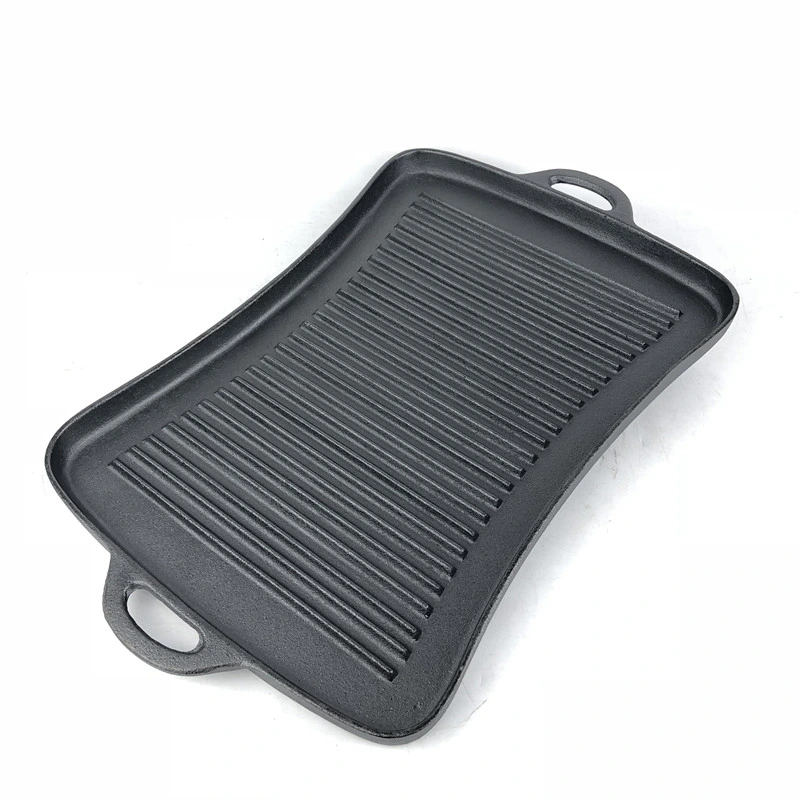 Camping Square Pre-Seasoned Cast Iron Induction Grill and Griddle Frying Pan