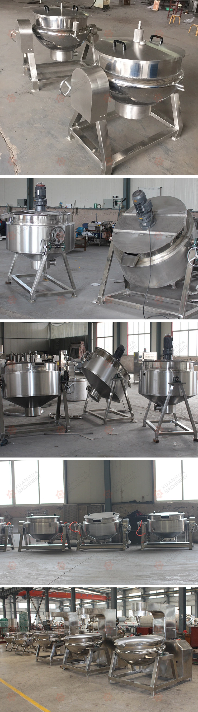 Commercial Industrial Double Wall Gas Kitchen Equipment Tilting Braising Automatic Cooking Pan