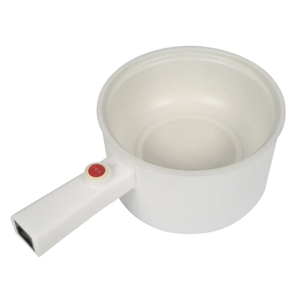 Small Electric Pot, Long Handle, Multifunctional 18cm Diameter Electric Hot Pot, 1.5L New Electric Frying Pan