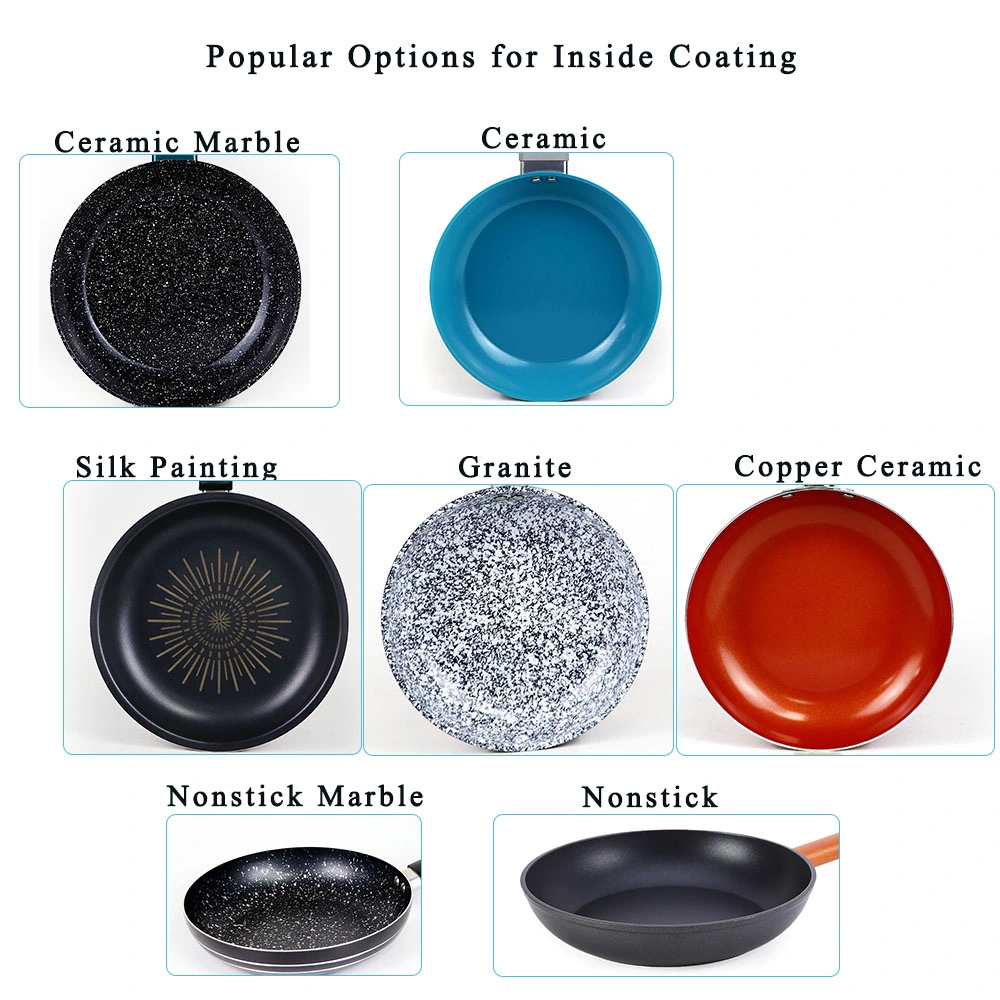 Heavy Aluminum Stock Pot Nonstick Ceramic Cooking Deep Pot Induction Kitchenware Casserole Stewpot with Silicone Lid