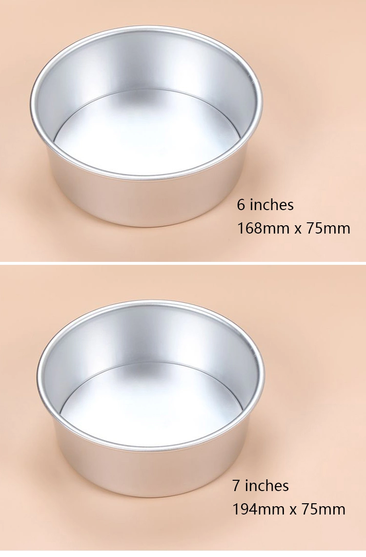 Nonstick Coated 4/5/6/7/8/9/10/11/12 Inches Round Aluminum Cake Baking Pans for Chiffon Sponge Pound Cake