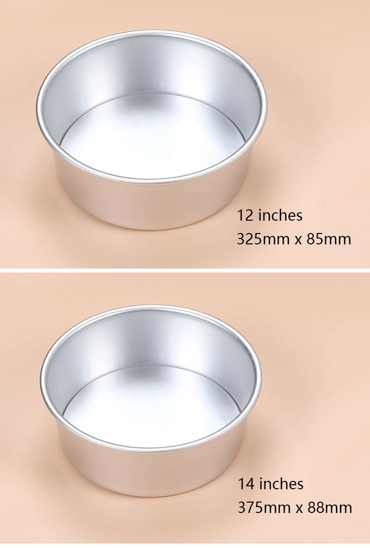 Nonstick Coated 4/5/6/7/8/9/10/11/12 Inches Round Aluminum Cake Baking Pans for Chiffon Sponge Pound Cake