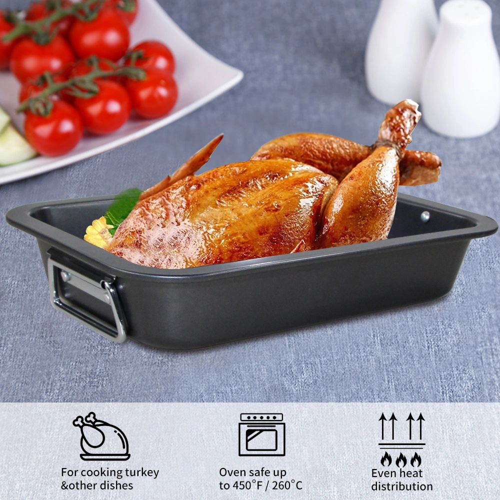 31x21cm Nonstick Rectangular Carbon Steel Cooking Pan Carbon Steel Baking Tray