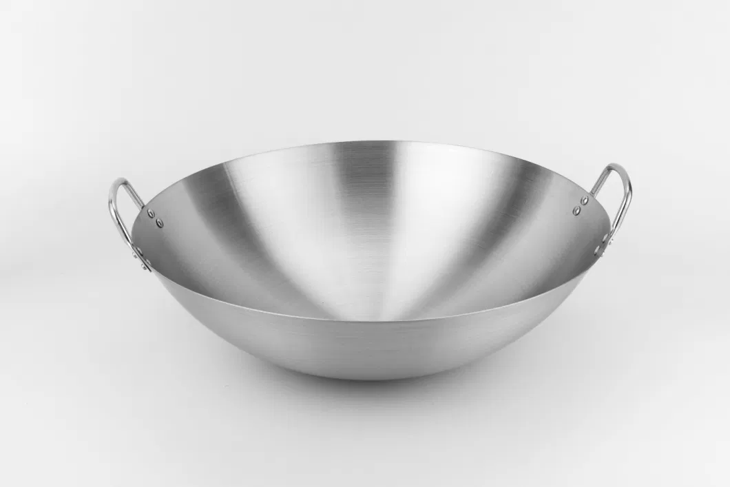 Stainless Steel Wok Pan 26cm~80cm Multi-Size Optional for Commercial Use Homeuse Durable Wok Price