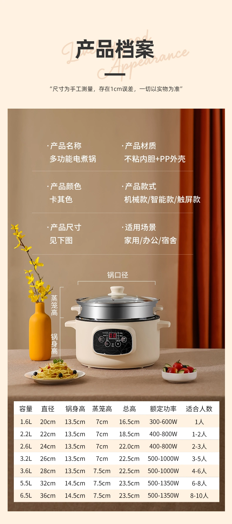 Factory Direct Double-Layer Electric Hot Pot Stainless Steel Steamer Dormitory Electric Steamer Home Small Cooking Pot