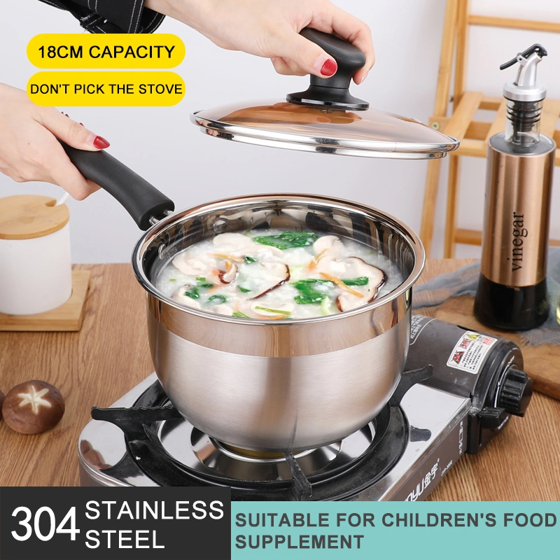 Stainless Steel Cookware Set Cooking Milk Pot Casserole Frying Pan