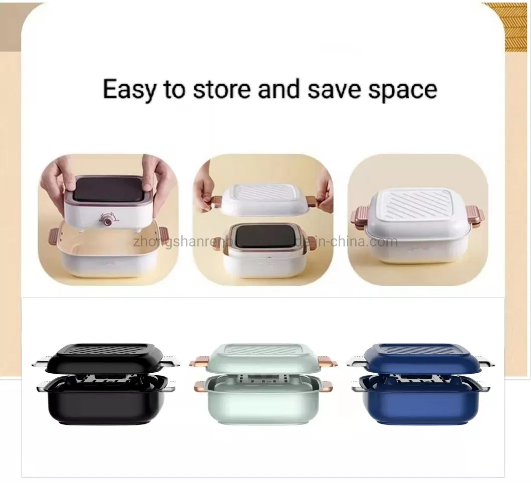 Colorful Multi-Function Portable Cooking Pan Non-Stick Coating Pan for Hot Pot, Boil, Fry, BBQ