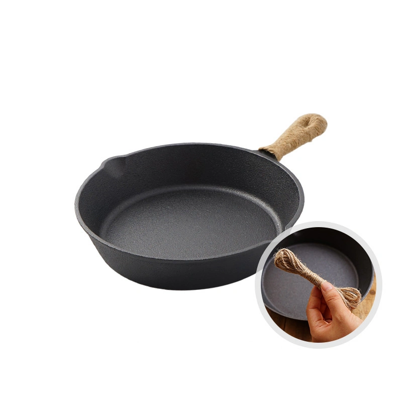 Thick Cast Iron Frying Pan No-Coating Kitchen Saucepan Stove Top Skillet Esg16055