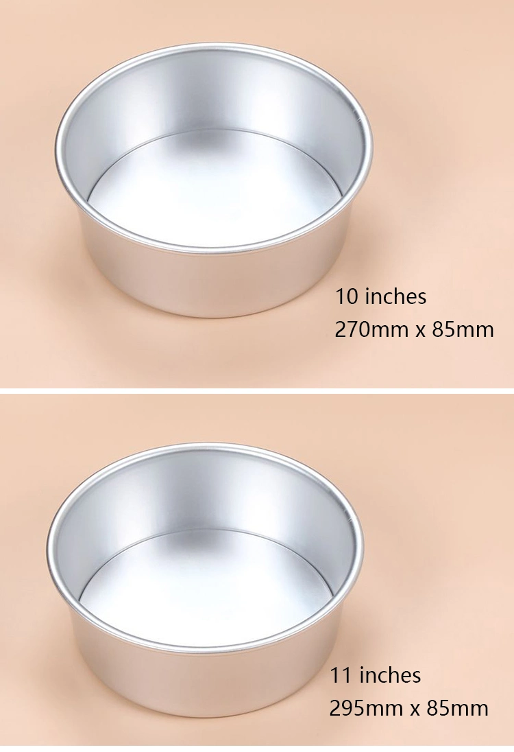 Nonstick Coated 4/5/6/7/8/9/10/11/12 Inches Round Aluminum Cake Baking Pans for Chiffon Sponge Pound Cake