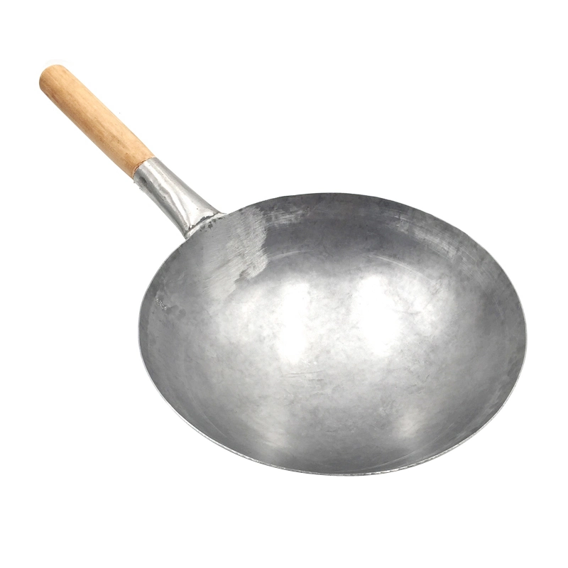 Chinese Wok with Wooden Handle