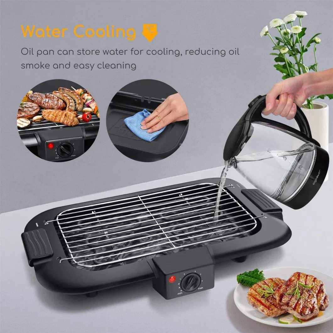 2000W Electric BBQ Grill Smokeless Grill Plate Indoor Grill Pan