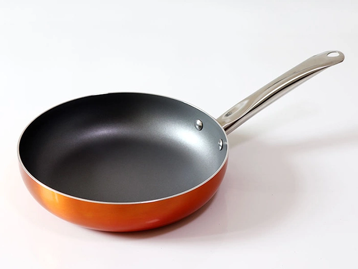 Aluminum Non-Stick Ceramic Induction Copper Frypan with Glass Lid