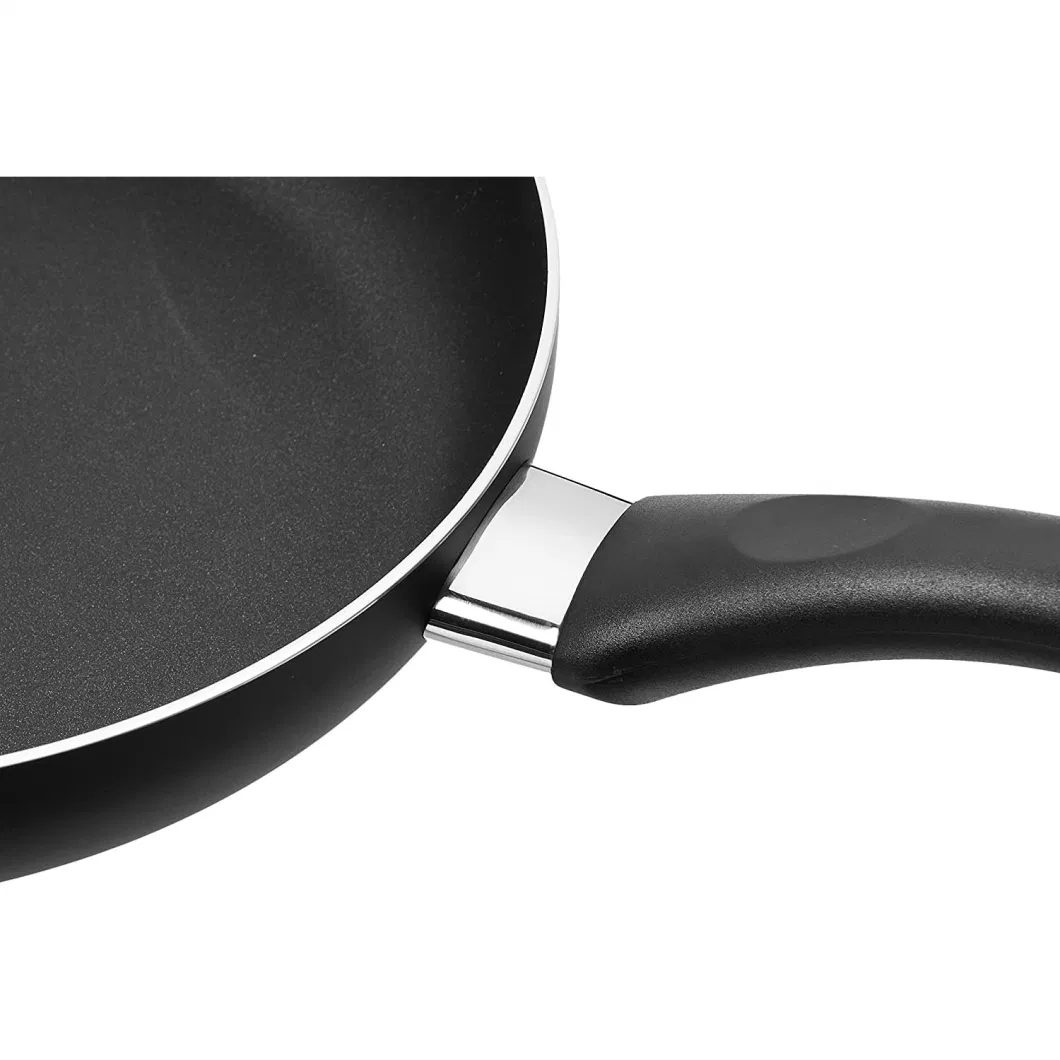 Nonstick Fry Pan Marble Inner Coating and Induction Bottom with Silicone Handle