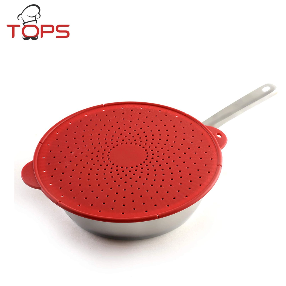Non-Stick Heat Resistant Grease Splatter Guard and Grease Strainer Silicone Splatter Screen for Frying Pan