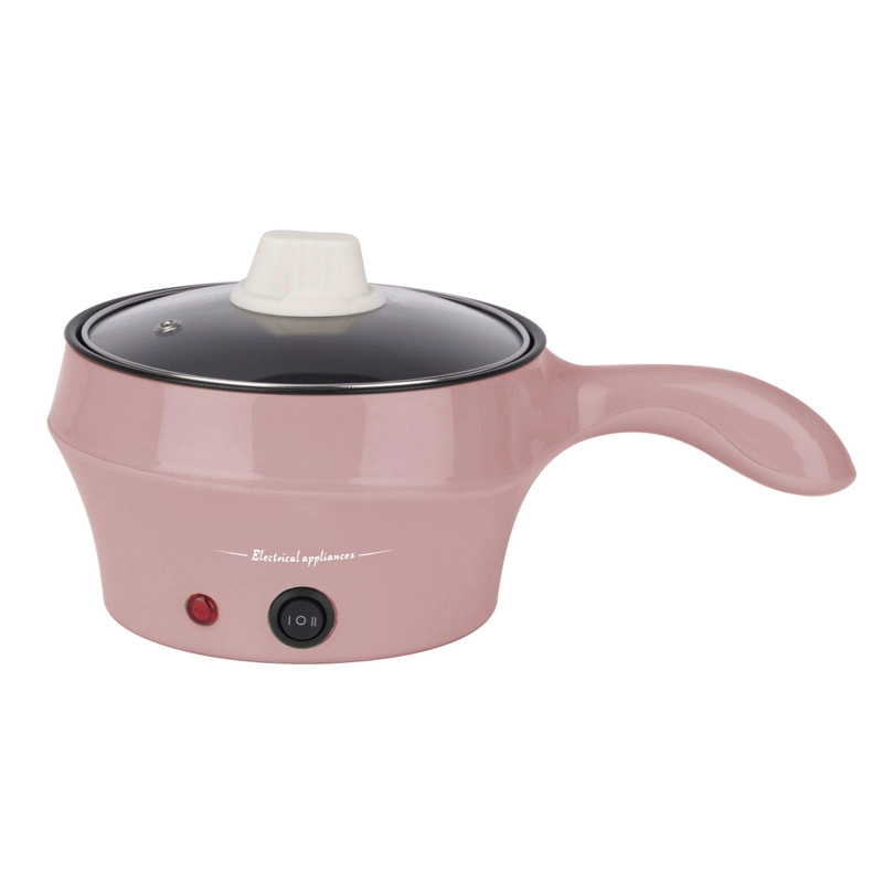 Multipurpose Round Cooker Shabu Noodle Non Stick Student Mini Electric Hot Cooking Pan with Steamer Frying Pan