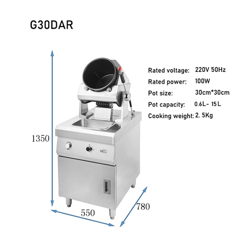 Nut Frying Machine Automatic Stirring Cooker Robot Stir Fry Pan Wok
